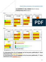 Calendario Académico Grados 2023 2024