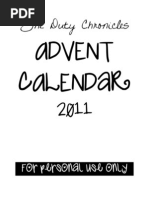 Download Duty Chronicles Advent 2011 by Kendra Duty SN70162073 doc pdf