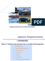 Tema 2 Factores de Eleccioã N de Un Medio de Transporte