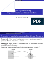 Digital Signal Processing Impulse Invariance vs. Bilinear Transform