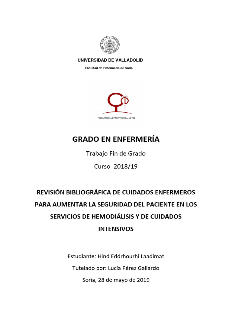 REVISIÓN BIBLIOGRÁFICA DE CUIDADOS ENFERMEROS PARA