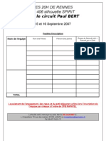 Feuille d'Inscription 20h de Rennes 2007