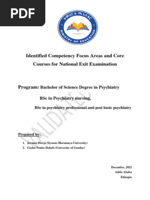 BSc in Psychiatry