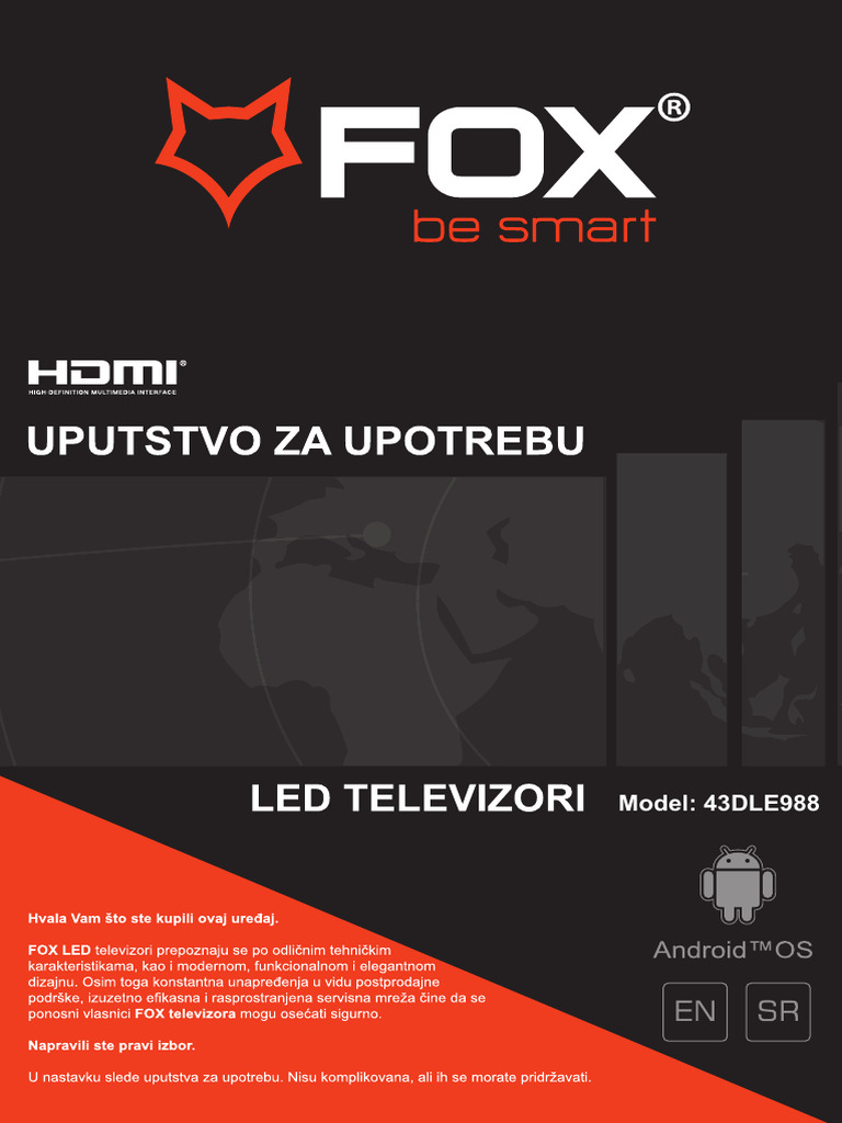 Uputstvo Fox Led 43dle988 | PDF | Ac Power Plugs And Sockets | Electronics