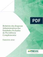 11 Serie Das Despesas Administrativas PREVIC 2021