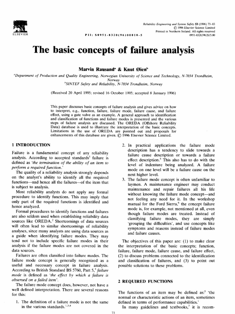 The Basic Concepts of Failure Analysis PDF