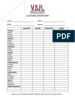Clothing Inventory Spreadsheet PDF 2
