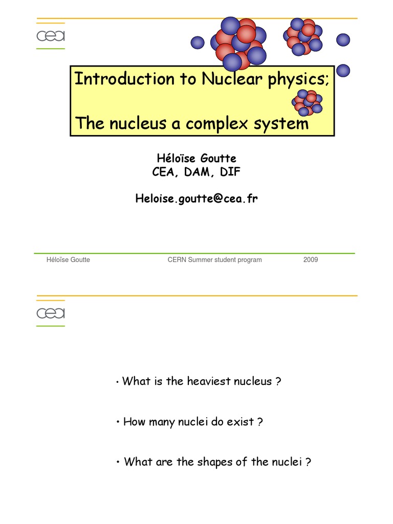 Nuclear Physics Overview 2009 | PDF | Atomic Nucleus | Nuclear Physics