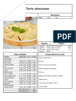 Fiche Technique - M1627 Tarte Alsacienne