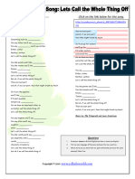 Lets Call The Whole Thing Off Song Worksheet
