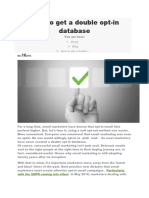 How To Get A Double Opt