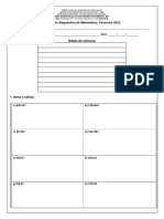 5C - 2022 - AVALIAÇÃO DIAGNÓSTICA Matemática