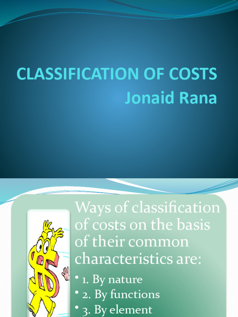 Cost Classification Overview | PDF | Cost | Expense