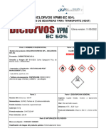 Hoja de Datos de Seguridad para El Transporte Diclorvos VPM® Ec 50%