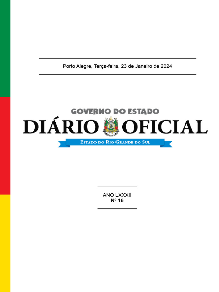 Doe - 2024 01 23 | PDF | Estado | Secretário de Estado