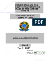 Conselho Regional Dos Representantes Comerciais No Estado de Pernambuco - Core-Pe Concurso Público EDITAL #1/2023