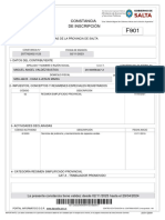 Constancia de Inscripción: La Presente Constancia Tiene Validez Desde 02/11/2023 Hasta El 29/04/2024