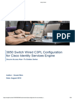3850 Switch Wired C3PL Configuration For Cisco Identity Services Engine