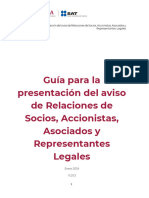 Guia para La Presentacion Del Aviso de Relaciones de Socios, Accionistas, Asociados y Representantes Legales Enero 2024