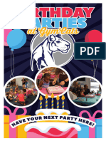 Birthday Parties at GymCats Flyer