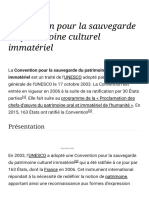 Convention Pour La Sauvegarde Du Patrimoine Culturel Immatériel - Wikipédia