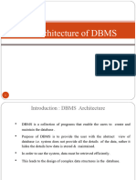 Architecture of Dbms