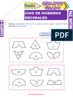 Ejercicios de Números Decimales para Cuarto Grado de Primaria