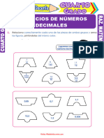 Ejercicios de Números Decimales para Cuarto Grado de Primaria