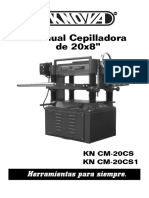 Manual Cepilladora de 20x8": KN Cm-20Cs KN CM-20CS1