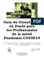 Guía de Orientación en Duelo para Profesionales COVID-19
