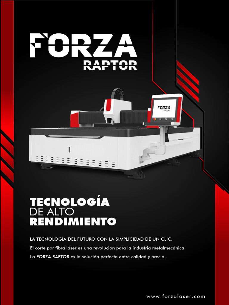 Cortadora Láser Forza Raptor 1500W | PDF | Acero | Aluminio