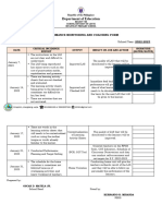 Performance Monitoring and Coaching Form 2022