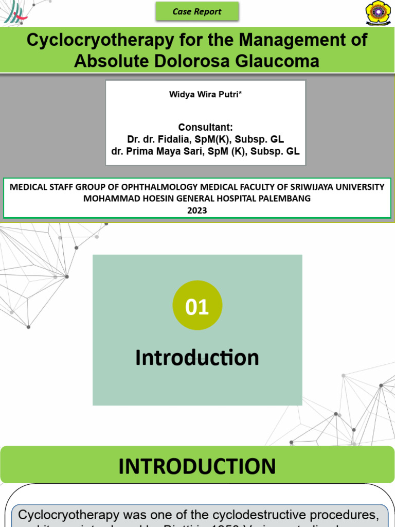 Cyclocryotherapy for Absolute Glaucoma | PDF | Glaucoma | Human Eye