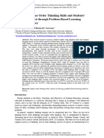 Improving Higher Order Thinking Skills and Students' Learning Interest Through Problem-Based Learning Model On Literacy