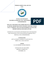 Nivel de Cumplimiento Del Debido Proceso Aplicado en La Acción de Amparo Por Ante El Juez de La Segunda Cámara Civil y Comercial, Del