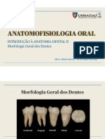 ANATOMOFISIOLOGIA ORAL - Anatomia Geral Dentária II