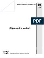 Ccdc10e - Stipulated Price Bid