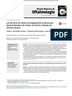 Las Técnicas de Resección-Plegamiento Escleral para Desprendimiento de Retina Incisiones Radiadas de Sánchez Bulnes