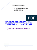 LK Lembar Kerja Lembaga Pendidikan MI Tahfidz Al Layyinah M FAKHRONI