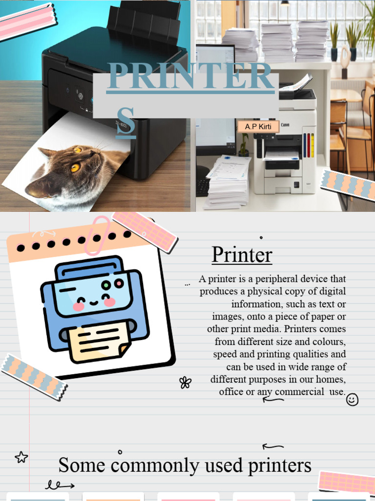 Types of Printers Explained | PDF | Computers | Technology & Engineering
