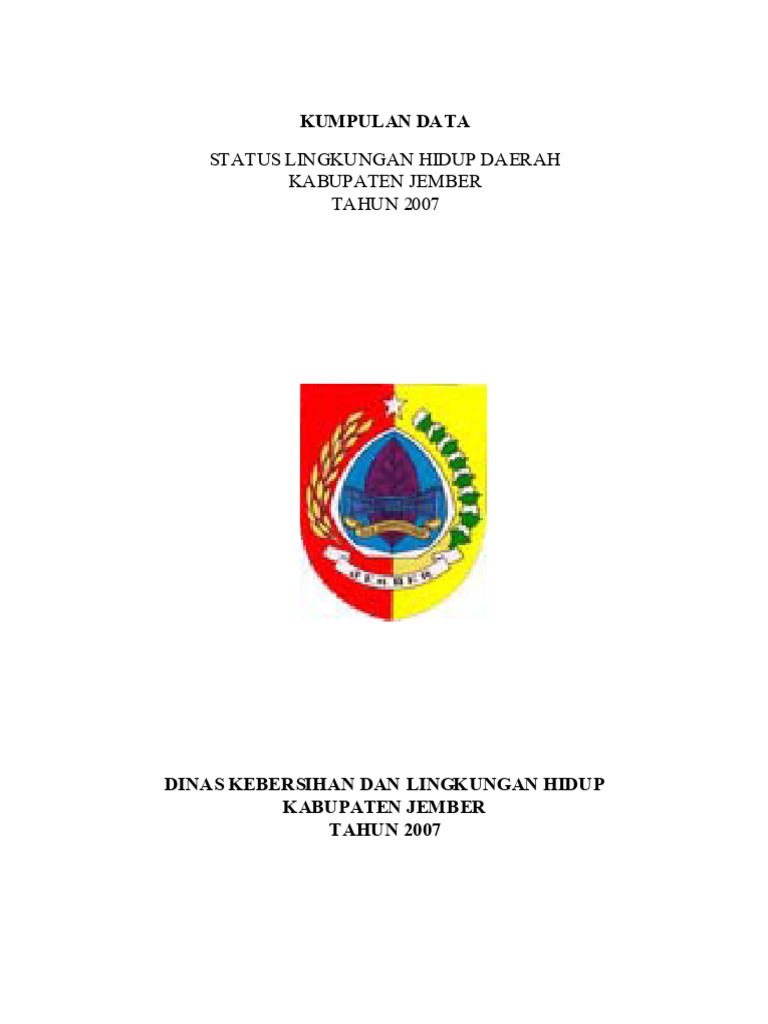 Data Lingkungan Hidup Jember 2007 | PDF | Sains & Matematika
