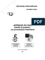 Afrique Du Sud Vérité Et Justice: Un Processus Inachevé: Amnesty International