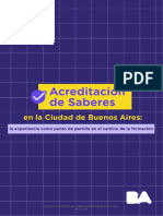 Acreditación de Saberes en La Ciudad de Buenos Aires