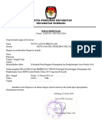 Surat Dispensasi Pelantikan Dan Bintek Kpps