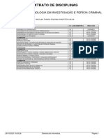 Extrato de Disciplinas: Superior de Tecnologia em Investigação E Perícia Criminal