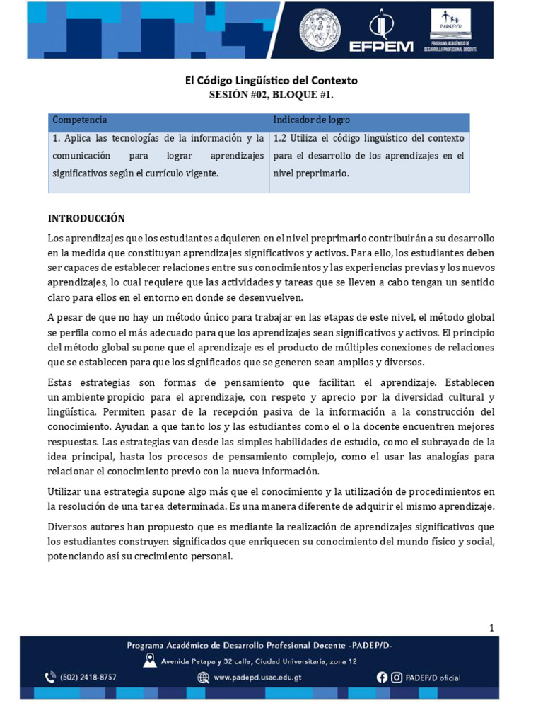 Sesion de Aprendizaje | PDF | Aprendizaje | Educación de la primera ...