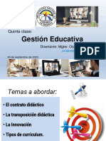 Gestión Educativa - Quinta Clase 2023