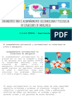 Lineamientos para El Acompañamiento Socioemocional y Psicosocial en Situaciones de Emergencia