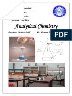Analytical Chemistry: Dr. Amer Saleh Mahdi Dr. Khitam Jaber Nabhan