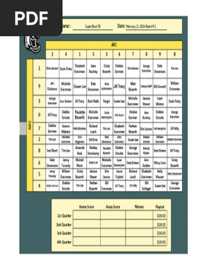 super bowl board  1 2024